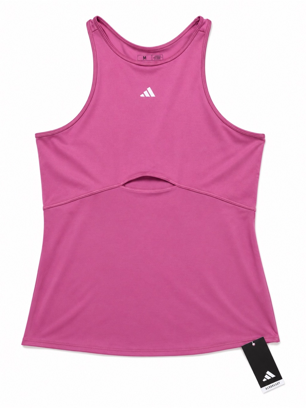 adidas Pink HIIT Tank with Front Cutout